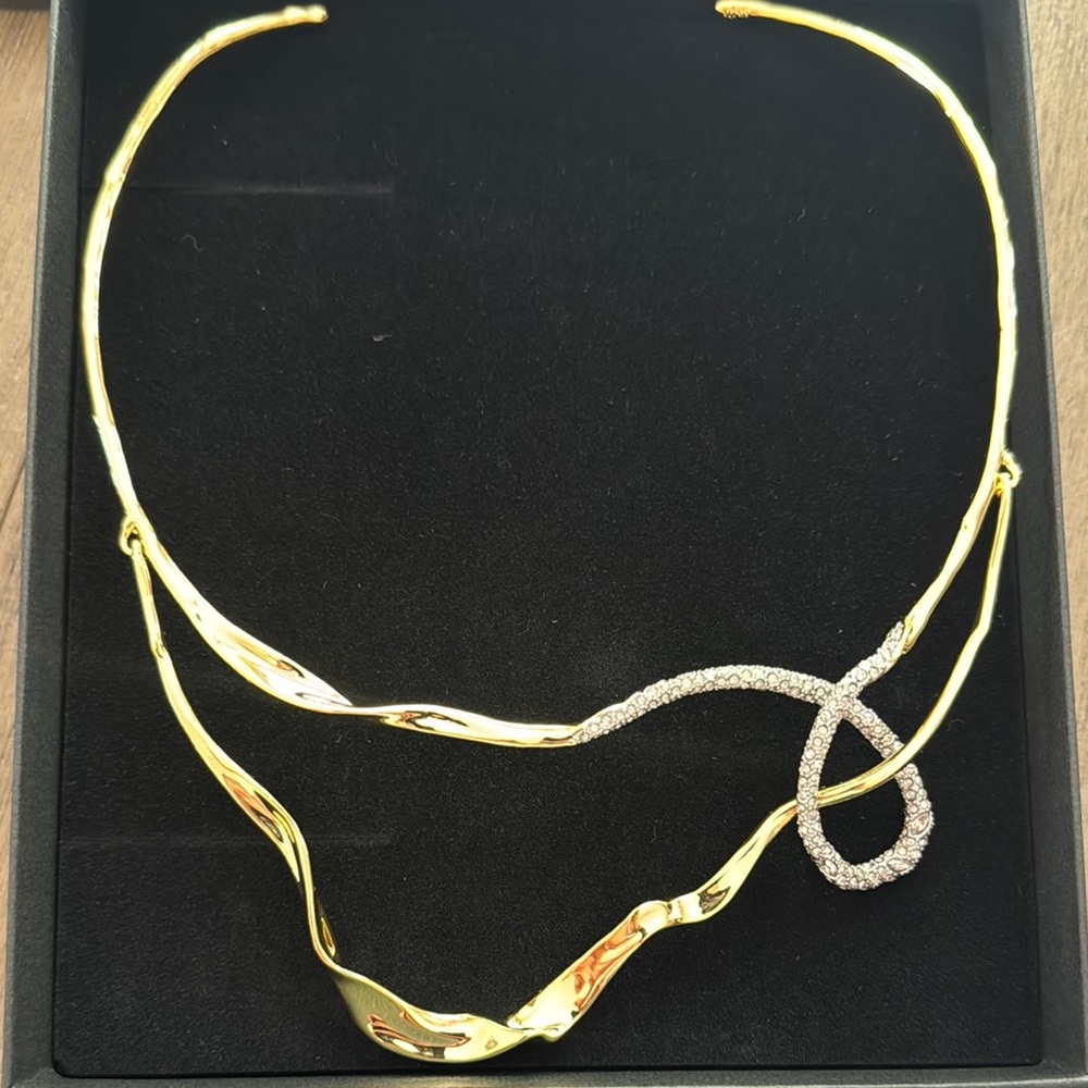Alexis Bittar Solanales Crystal Looped Collar Necklace